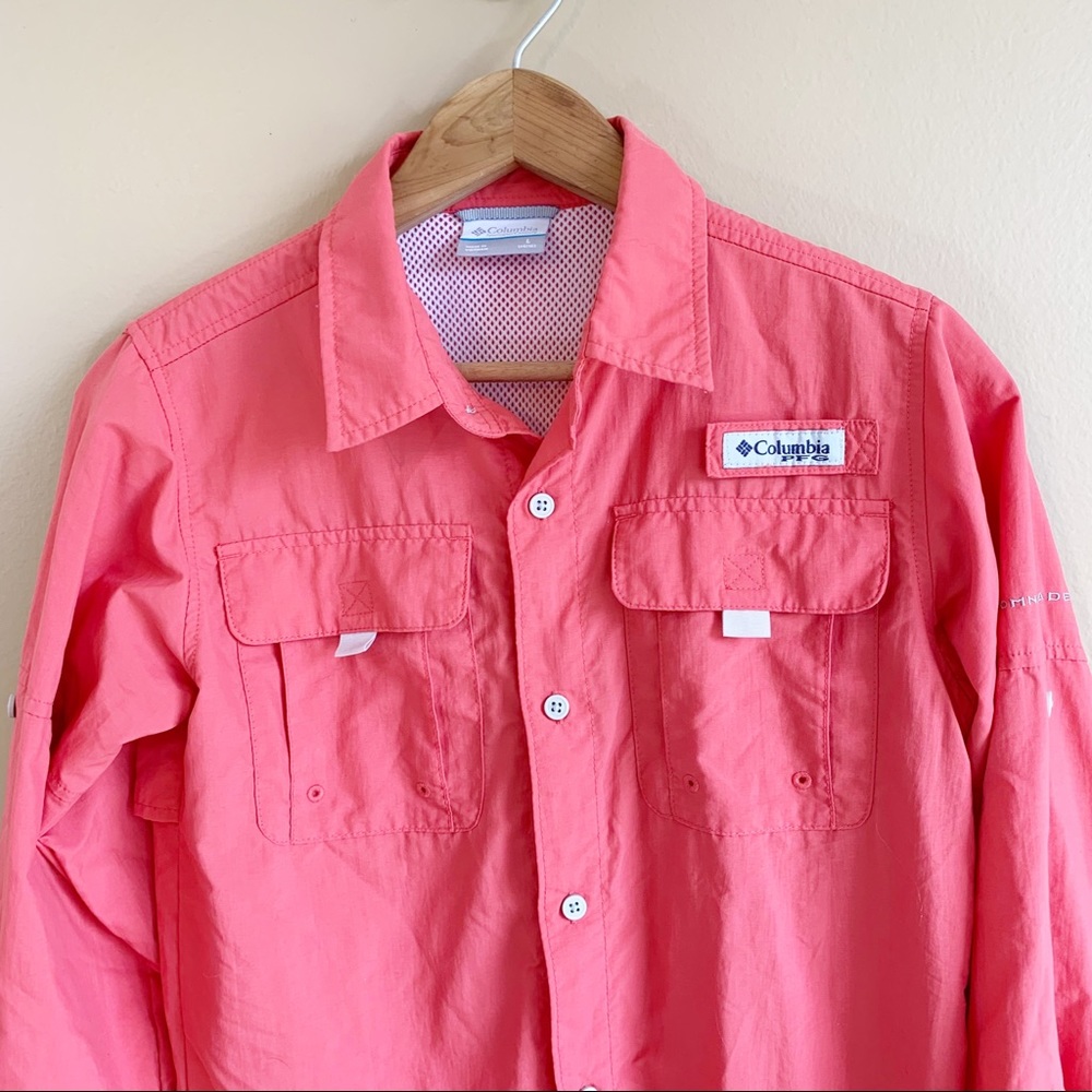 Columbia PFG Bahama Shirt Omnishade GIRLS size Large 14/16 Vented RELISTED - Picture 2 of 8